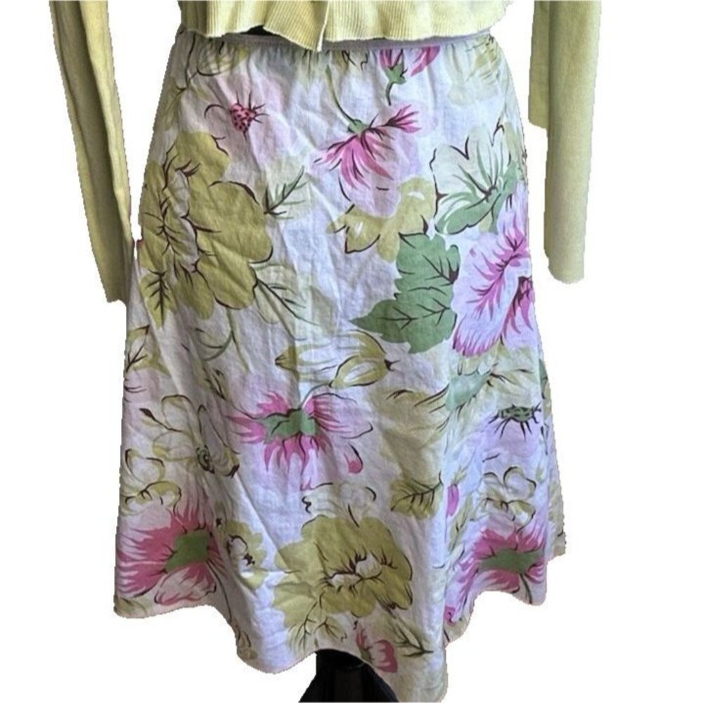 Vintage 90s Julie’s Closet Floral Skirt Women’s 3X A-Line Knee Length Cottagecor